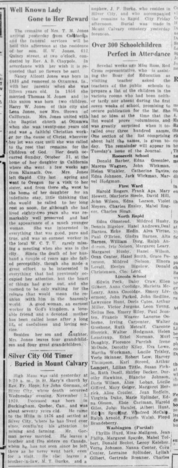 Clipping from Rapid City Journal